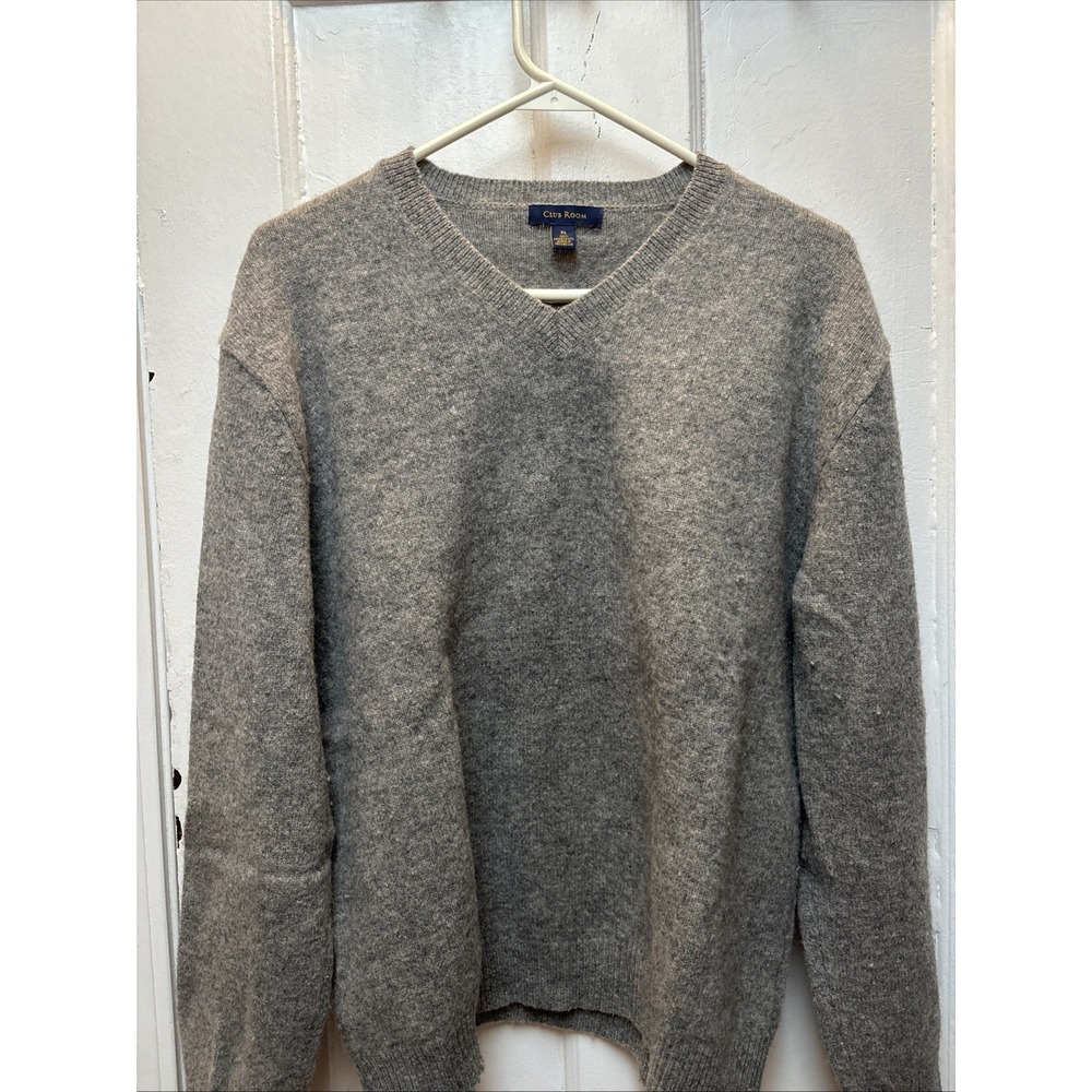 Club Room  Men's 100% Lambs Wool‎  Sweater Size Extra Large  V Neck Euc